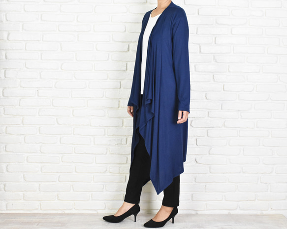 Resale Long Drape 開衫 &lt;海軍&gt; 第4張的照片