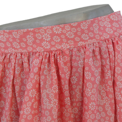 花朵印花喇叭裙裙褲&lt;粉紅&gt; 第4張的照片
