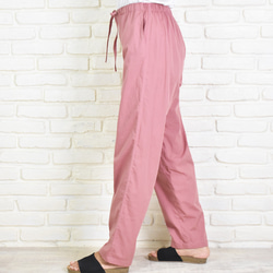 棉質材料製成的休閒褲成人可愛的粉紅色 第2張的照片
