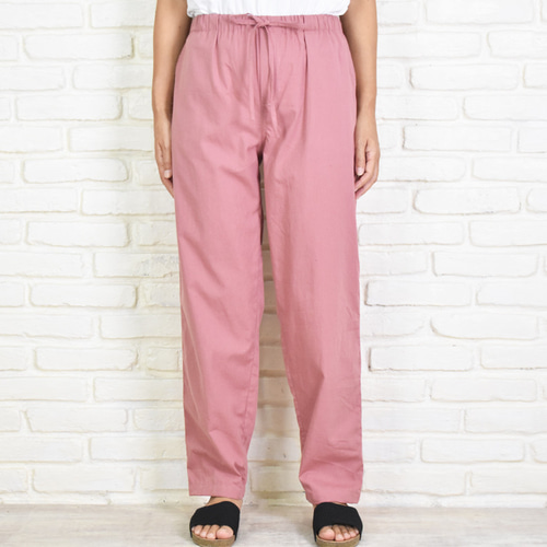 コットンリネン】BerlutiSlacks Pants薄ピンク46春夏