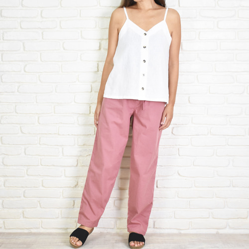 【コットンリネン】Berluti　Slacks Pants　薄ピンク　46　春夏 コットンリネン】Berluti Slacks Pants 薄ピンク 46 春夏