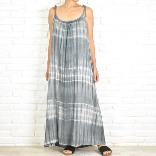 100% Handmade psydyeタイダイキャミソールロングワンピース新品