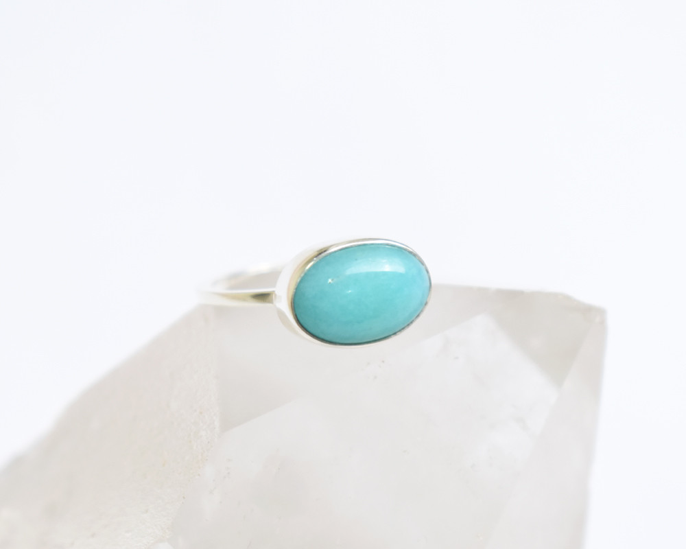 水色アマゾナイトのシルバーリング