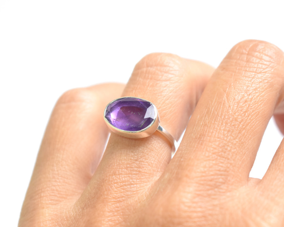 紫水晶銀戒指 第5張的照片