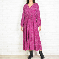 新品未使用　uhrドット柄長袖ワンピース（パープル） 0_1715d7471dfc027e7025abbdaa2a