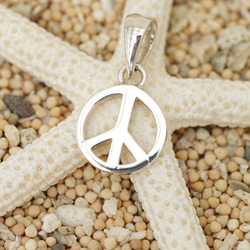 再販】ピースマークのシルバーペンダントトップ ネックレス