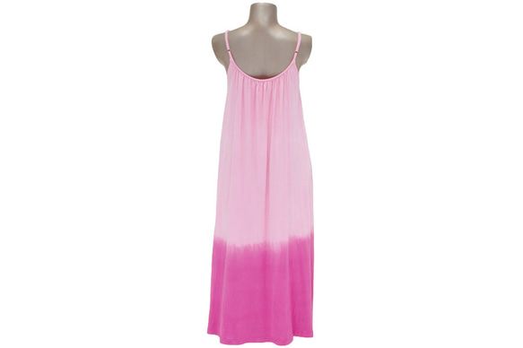 夏季色階吊帶背心長裙&lt;粉紅&gt; 第5張的照片