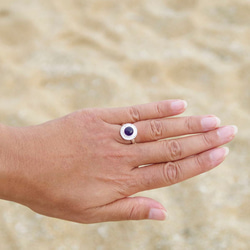 紫水晶銀戒指 第4張的照片