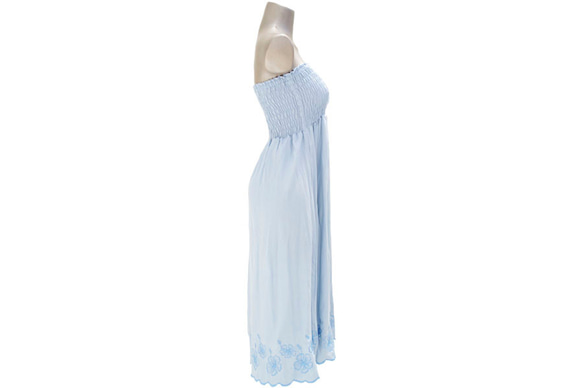 芙蓉刺繡禮服島&lt;冰藍色&gt; 第4張的照片