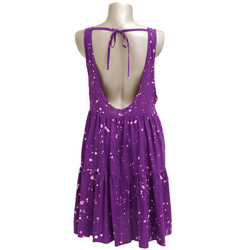 蠟染背心裙分層&lt;紫&gt; 第4張的照片