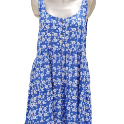[再次上架！ ]花梗分層連衣裙&lt;藍色&gt; 第4張的照片