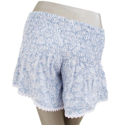 女孩夏天！珊瑚印花短褲&lt;冰灰色&gt; 第5張的照片