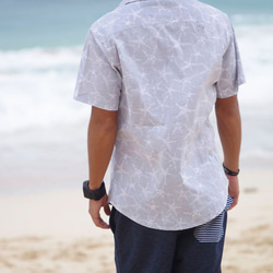 男士休閒襯衫&lt;海星灰色&gt;【S尺寸】 第5張的照片
