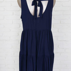 新的！無袖疊層連衣裙&lt;海軍藍&gt; 第8張的照片