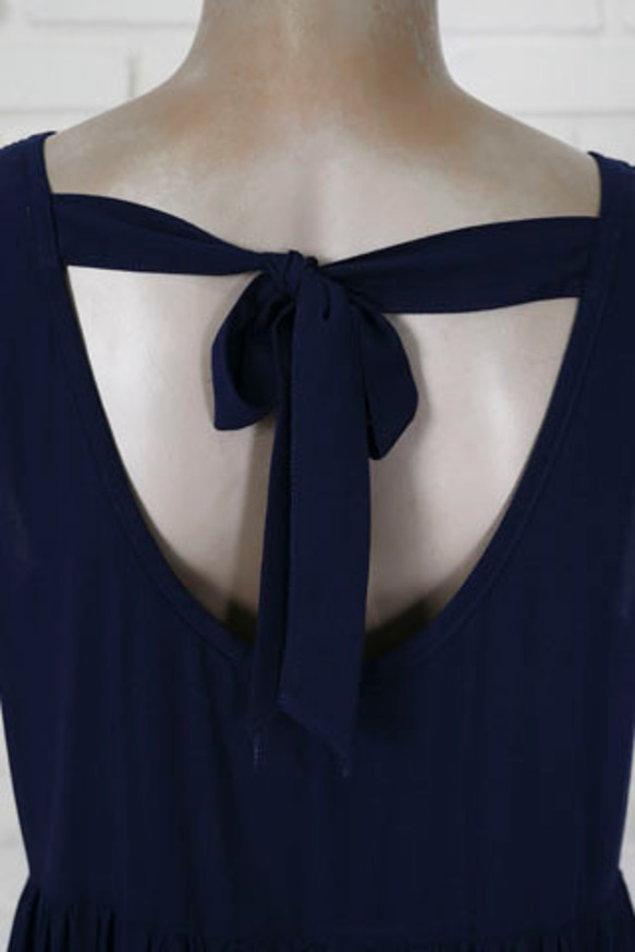 新的！無袖疊層連衣裙&lt;海軍藍&gt; 第9張的照片