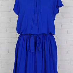 Pin Tuck瀏覽蝴蝶結連衣裙&lt;Royal Blue&gt; 第5張的照片