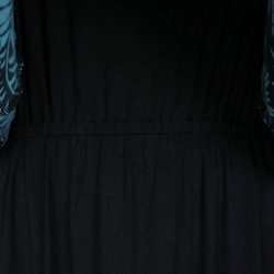 島嶼無袖伸展連衣裙&lt;葉紋綠松石&gt; 第9張的照片