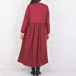秋天的cache-coeur連衣裙&lt;酒紅色&gt; 第8張的照片