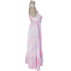 不均勻的染色緞帶連衣裙&lt;蓮花粉&gt; 第3張的照片