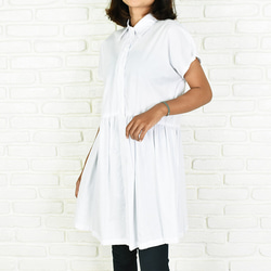 棉質法式襯衫&lt;白色&gt; 第3張的照片