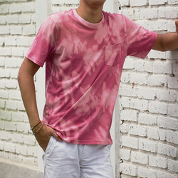 メンズムラ染めTシャツ　＜ピンク＞ 4枚目の画像