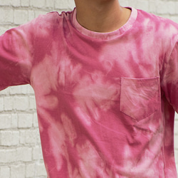 メンズムラ染めTシャツ　＜ピンク＞ 5枚目の画像