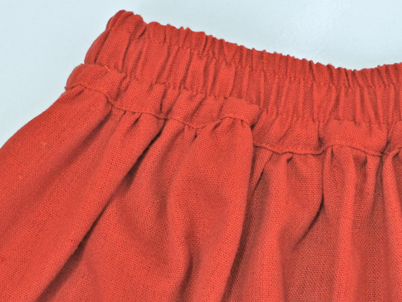秋季亞麻上衣和裙子的設置&lt;橙色&gt; 第7張的照片