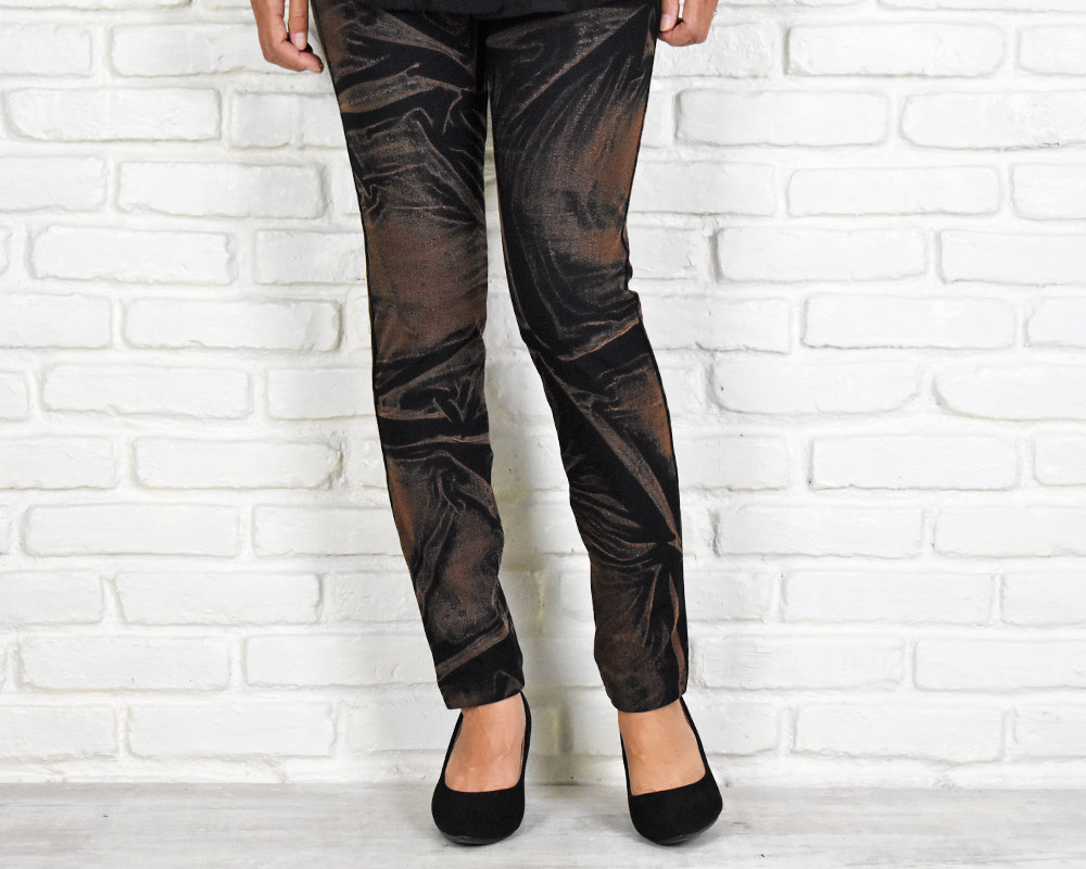 極上の穿き心地！スキニーストレートストレッチロングパンツ　＜ウォッシュブラックブラウン＞