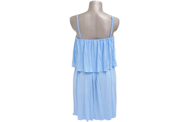 キレイ色フリルキャミソールショートドレス　＜ブルー＞ 5枚目の画像