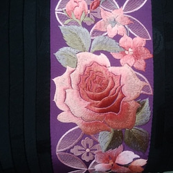 薔薇の刺繍のバッグ 2枚目の画像
