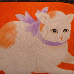 和布で創る小さなポシェット（アンティーク猫２） 3枚目の画像