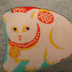 和布で創る小さなポシェット（アンティーク猫５） 4枚目の画像