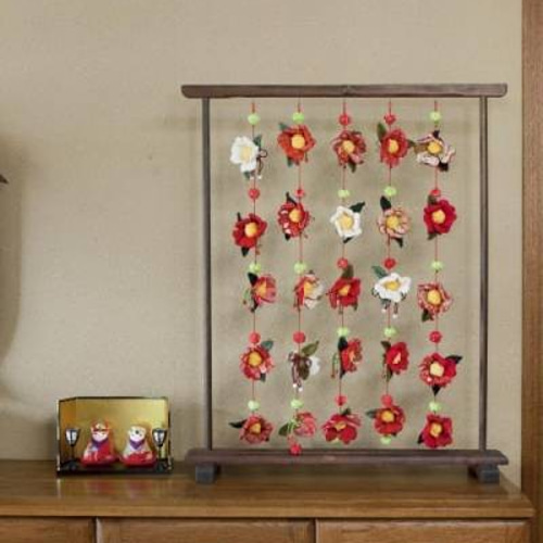 組み立て式の吊るし飾り台◇上下左右4本に分解◇吊るし雛 木材・板