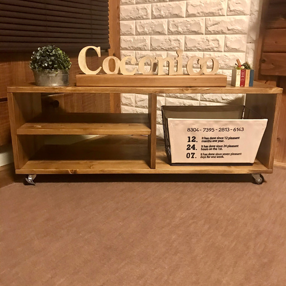 ローボード オープン収納 移動簡単 40インチ対応 キャスター付 40インチ対応 ローボード キャスター付 移動簡単 オープン収納 40