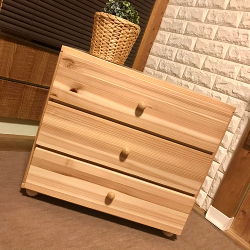 高級 天然 屋久杉 タンス 棚 キャビネット 3段 高級 天然 屋久杉 タンス 棚 キャビネット 3段