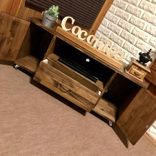 木製テレビ台 引き出し3つ付き 楽天市場】テレビ台 ウッドプロダクツ 引き出し 3杯 幅105cm 足