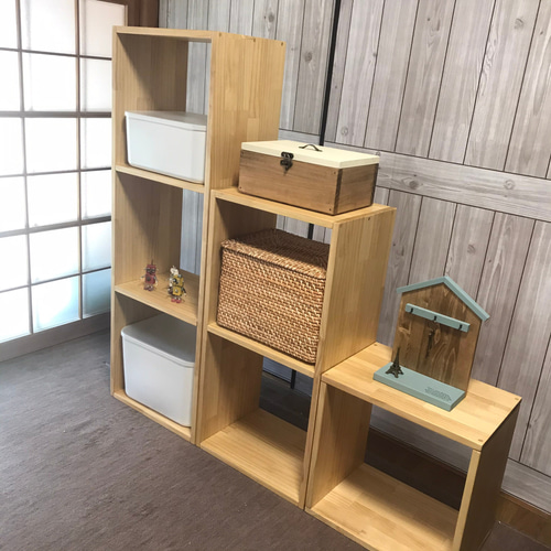 スタッキングシェルフ3点セット】アレンジ多彩なオープン