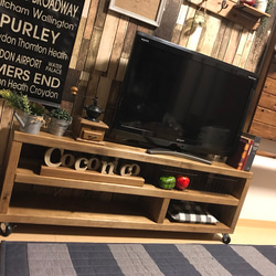 天然無垢材】アンティーク風！横幅120cm薄型テレビ台！ テレビ台