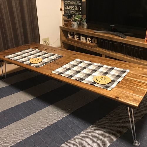 速くおよび自由な 3大特典付き】【国産天然杉】横幅130cmセンターローテーブル センターテーブル・ローテーブル