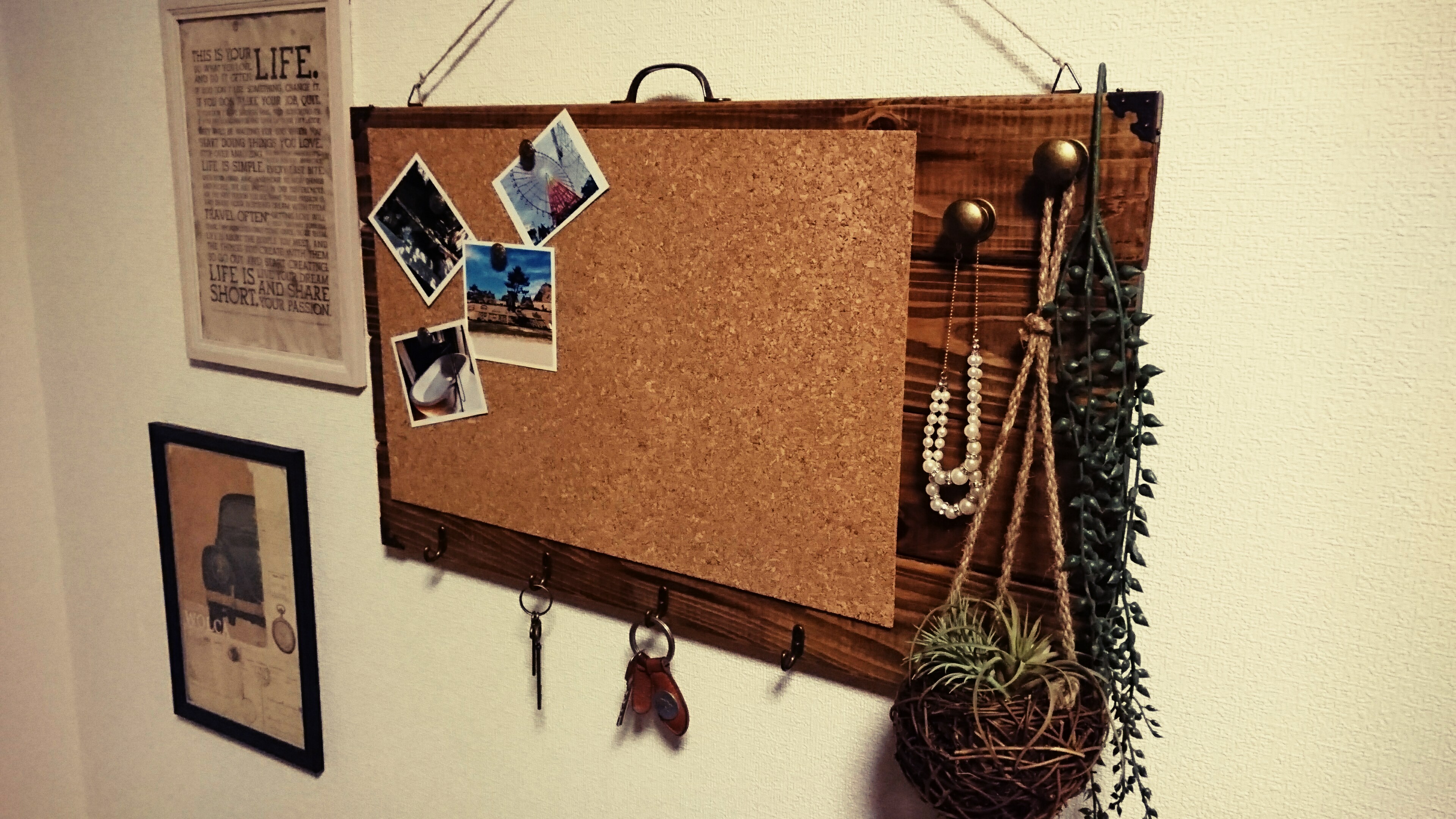 アンティーク調 コルクボード(壁掛け)