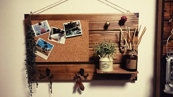 アンティーク調 コルクボード(壁掛け)