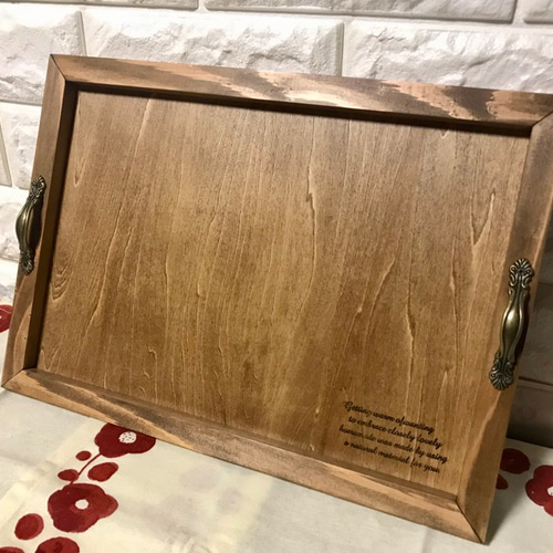 新商品】木製アンティーク調カフェトレイ【2枚セット】お盆