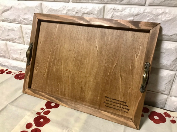 新商品】木製アンティーク調カフェトレイ【2枚セット】お盆