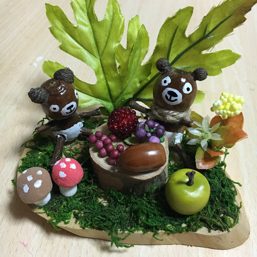 どんぐり人形クマの森 その他置物 さおりん 通販 2729029｜Creema