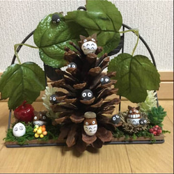 松ぼっくりと人 どんぐり人形松ぼっくりランド その他置物 さおりん 通販