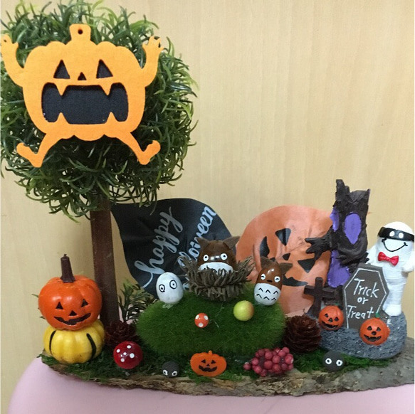 どんぐり人形森のハロウィン飾り【置物】 3枚目の画像