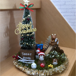 どんぐり人形中庭滑り台クリスマスツリー飾り【置物】 2枚目の画像