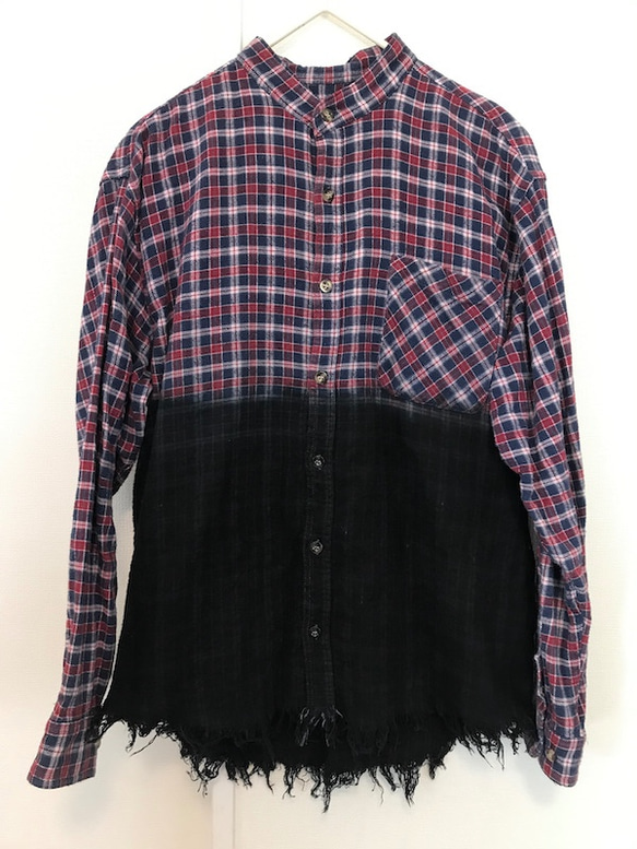 リメイクダイチェックシャツ2 remake die check shirt 2 1枚目の画像