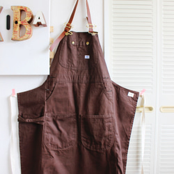 remake overall apron（brown） 4枚目の画像