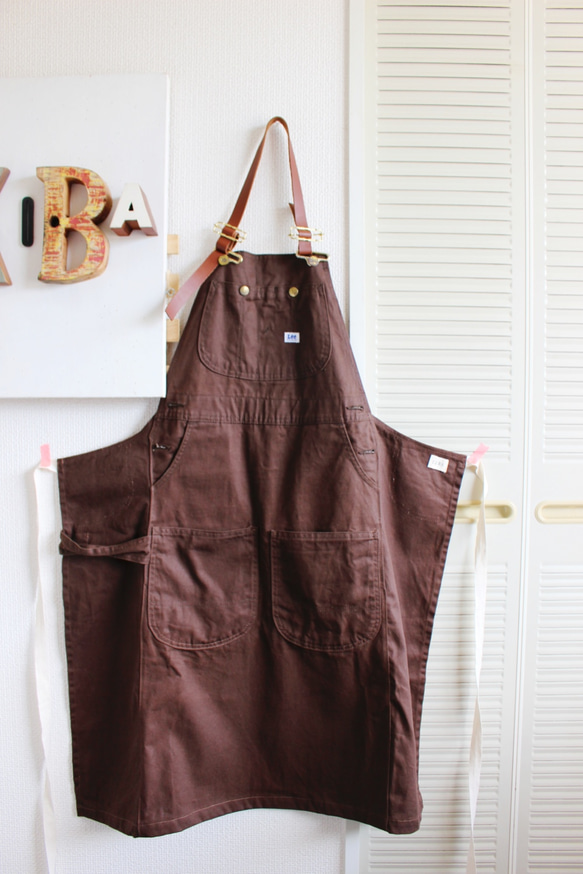 remake overall apron（brown） 4枚目の画像
